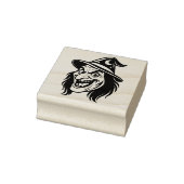 Oude Halloween Heks Rubber Stempel (Stempel)