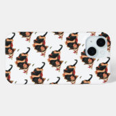 Oude Halloween, Heksenmeisje met Zwarte Kat Case-Mate iPhone Case (Achterkant (horizontaal))