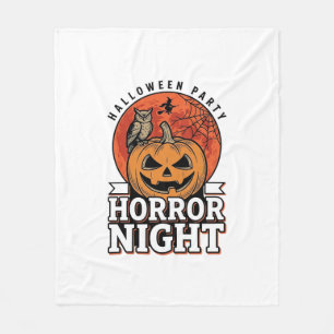 Oude Halloween Horror Night Pompoen Shirt Ontwerp Fleece Deken