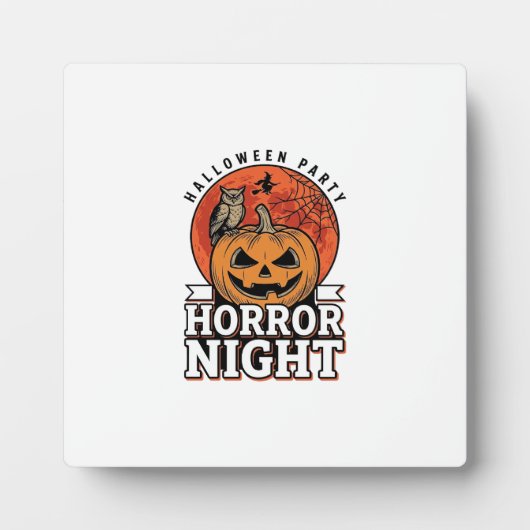 Oude Halloween Horror Night Pompoen Shirt Ontwerp Fotoplaat (Voorkant)