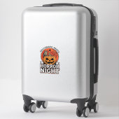 Oude Halloween Horror Night Pompoen Shirt Ontwerp Sticker (Koffer)