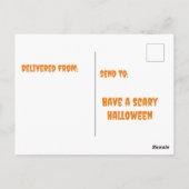 Oude Halloween huis & tornado Briefkaart (Achterkant)