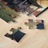 Oude Halloween huis & tornado Legpuzzel (Zijkant)