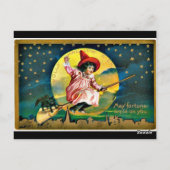Oude Halloween-illustratie Briefkaart (Achterkant)