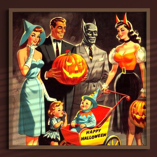 Oude Halloween Illustratie Poster