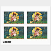 Oude Halloween-illustratie Rechthoekige Sticker (Vel)