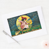 Oude Halloween-illustratie Rechthoekige Sticker (Envelop)