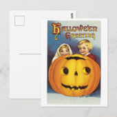 Oude halloween, Jack-o'-lantaarn Briefkaart (Voorkant / Achterkant)