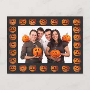 Oude Halloween Jack o' Lantern Lijst Briefkaart