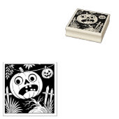 Oude Halloween Jack O'Lantern rubberen stempel (Gestempeld)