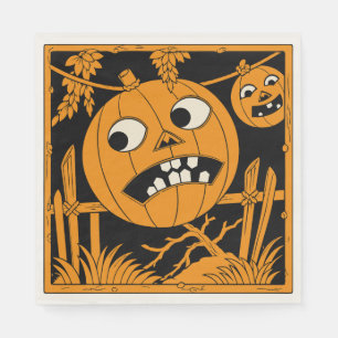 Oude Halloween Jack O'Lantern servetten