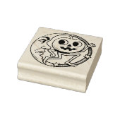 Oude Halloween Jack O'Lantern Stempel van Rubber (Stempel)