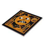 Oude Halloween Jack O'Lantern-tegel Tegeltje (Zijkant)