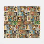 Oude Halloween Kaarten Collage Fleece Deken (Voorkant (Horizontaal))