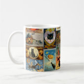 Oude Halloween Kaarten Collage Koffiemok (Links)