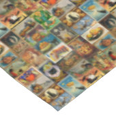 Oude Halloween Kaarten Collage Tafelkleed (Gekanteld)