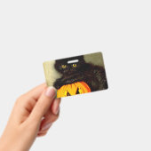 Oude Halloween kat en Jack-o'-lantern Badge (Handheld)