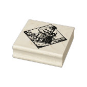 Oude Halloween kat en vogelverschrikker rubberen s Rubberstempel (Stempel)
