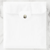 Oude Halloween Kat Maan Spookhuis Vector Afbeeldin Hart Sticker (Tas)
