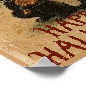 Oude Halloween kat met viool Poster (Hoek)