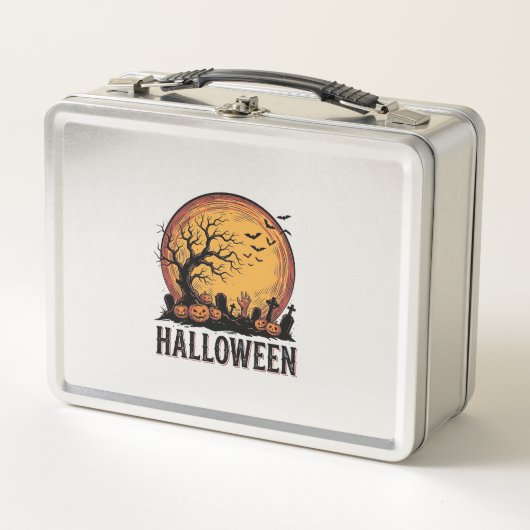 Oude Halloween Kerkhof Vleermuis Maan Kunst_1 (Voorkant)