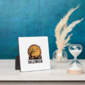 Oude Halloween Kerkhof Vleermuis Maan Kunst_1 Fotoplaat (Insitu)