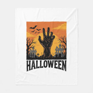 Oude Halloween Kerkhof Zombie Hand Shirt Ontwerp Fleece Deken