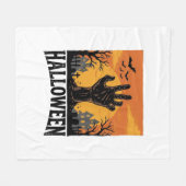Oude Halloween Kerkhof Zombie Hand Shirt Ontwerp Fleece Deken (Voorkant (Horizontaal))