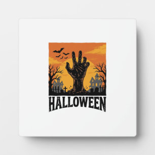 Oude Halloween Kerkhof Zombie Hand Shirt Ontwerp Fotoplaat
