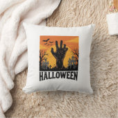 Oude Halloween Kerkhof Zombie Hand Shirt Ontwerp Kussen (Deken)