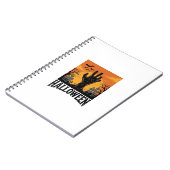 Oude Halloween Kerkhof Zombie Hand Shirt Ontwerp Notitieboek (Linkerzijde)