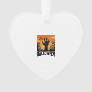 Oude Halloween Kerkhof Zombie Hand Shirt Ontwerp Ornament