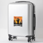 Oude Halloween Kerkhof Zombie Hand Shirt Ontwerp Sticker (Koffer)