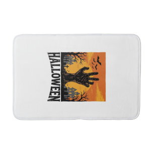 Oude Halloween Kerkhof Zombie Hand T-shirt Ontwerp Badmat