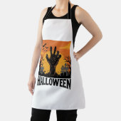 Oude Halloween Kerkhof Zombie Hand T-shirt Ontwerp Schort (Insitu)