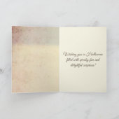 Oude Halloween kikker & pompoenen Feestdagen Kaart (Binnen)