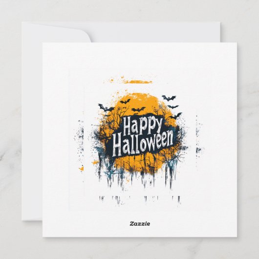 Oude Halloween Kinderen Feestdagenkaart (Achterkant)