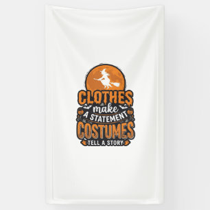 Oude Halloween-kleding Statement T-shirt ontwerp_1 Spandoek