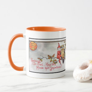 Oude Halloween Kleine Elf en Uil Mok