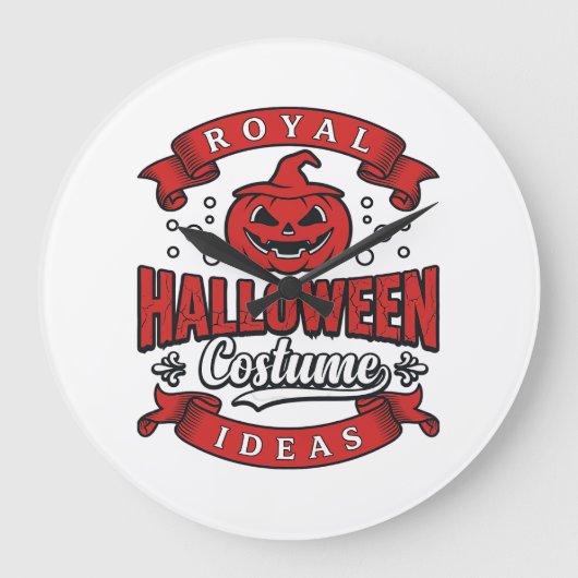 Oude Halloween Kostuum Ideeën Vector Design_1 Grote Klok (Voorkant)