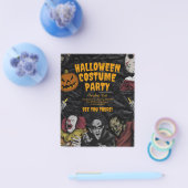 Oude Halloween Kostuumfeest, Bewerkbare Halloween Flyer (Enkel)