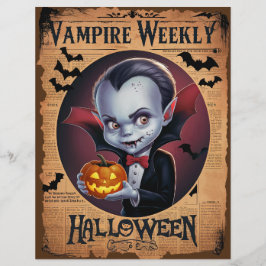 Oude Halloween krant Vampire Scrapbook Papier