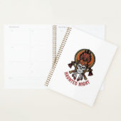 Oude Halloween Krijger Gravure Grafisch voor Wit T Planner (Display)