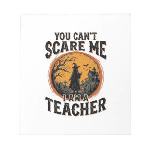 Oude Halloween Leraar Angstaanjagend School T-shir Notitieblok