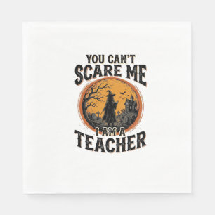 Oude Halloween Leraar Angstaanjagend School T-shir Servet