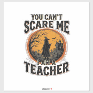 Oude Halloween Leraar Angstaanjagend School T-shir Sticker