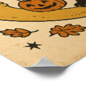 Oude Halloween maanlicht magie Poster (Hoek)