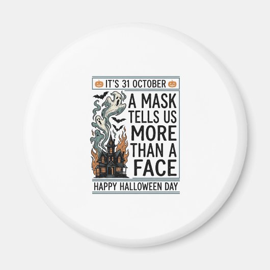 Oude Halloween-masker citaat vectorontwerp_1 Magneet (Voorkant)