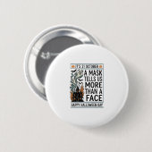 Oude Halloween-maskerquote vectordesign_1 Ronde Button 5,7 Cm (Voorkant /achterkant)