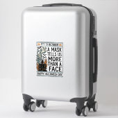 Oude Halloween-maskerquote vectordesign_1 Sticker (Koffer)